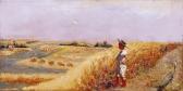PATAKY VON SOSPATAK Laszlo 1857-1912,Straw - Hatted Boy in the Field,Kieselbach HU 1998-03-20