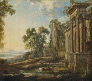 PATEL Pierre 1605-1676,Paysage idéal avec monuments antiques animé de per,Christie's GB 2023-06-15