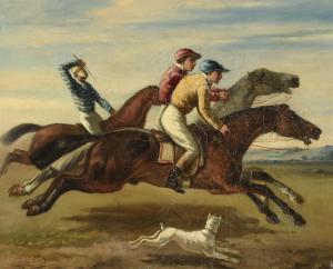 PATERNOSTRE Louis 1824-1879,Course de chevaux,Art Valorem FR 2022-02-24