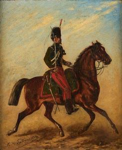 PATERNOSTRE Louis 1824-1879,Lancier à cheval,Horta BE 2021-12-06