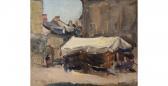 PATERSON Emily Murray 1855-1934,A street corner with market stand,Mallams GB 2021-03-10