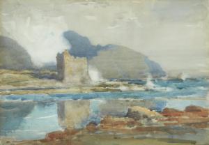 PATERSON James 1854-1932,Ruined castle on Loch, Ayr,Rosebery's GB 2023-07-19