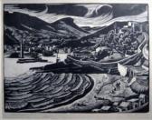 PATERSON Mary Viola,'Mediterranean Port', woodcut, signed and numbered,Lots Road Auctions 2008-01-27