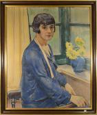 PATOUX Emile Joseph 1893-1985,Portrait de jeune femme,1927,Rops BE 2016-07-31