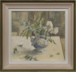 PATRICK EMILY 1959,THREE WHITE ROSES IN BLUE JUG,McTear's GB 2021-08-01