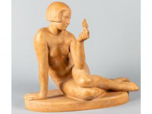 PATRISSE Albert 1892-1964,Femme nue au papillon,Hôtel des ventes d'Avignon FR 2021-11-27