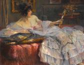 patrogos pan 1915,Elegant lady reclining,1915,Sotheby's GB 2007-12-13