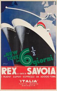PATRONE Giovanni,6 1/2 GIORNI / REX Y CONTI DI SAVOIA / ITALIA,1932,Swann Galleries 2021-11-23