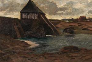 PATTE Fernand 1857-1946,Le vieux moulin à Port Manec'h,1887,Thierry-Lannon FR 2009-12-19