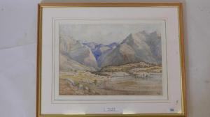 PATTEN Alfred Fowler,Valley of the Bir from Droor Tal,1868,Crow's Auction Gallery 2019-07-31