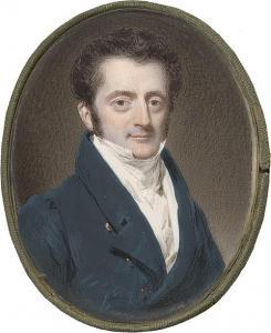 PATTEN George 1801-1865,Bildnis eines Herrn im dunkelblauen Rock,Galerie Bassenge DE 2018-06-01