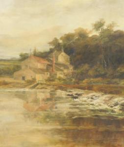 Patterson T B,River landscape with farm buildings,19th,Golding Young & Mawer GB 2018-01-31