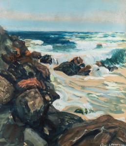 PATTISON Edgar L 1872-1950,Rocks by the Ocean,Shapiro Auctions US 2019-07-13