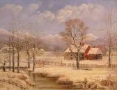 PATTISON PRICE Edna 1800-1800,SNOW COVERED HOUSE BY A STREAM,1891,William Doyle US 2006-01-11