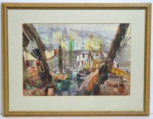 PATTISON Thomas William 1894-1983,Brightly Coloured Harbour,Anderson & Garland GB 2023-09-07