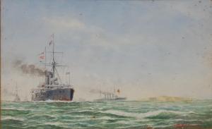 PATTON MCDOWELL William John 1888-1950,British Warships off Dover,Lacy Scott & Knight GB 2014-06-14