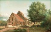 PAU DE SAINT MARTIN Alexandre,Derrière l'église,1813,Saint Germain en Laye encheres-F. Laurent 2014-05-25
