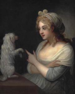 PAUELSEN Erik 1749-1790,A young woman with a poodle,Bruun Rasmussen DK 2023-09-18
