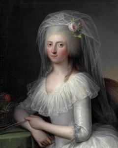 PAUELSEN Erik,Portrait of the actress Christiane Perbøl, née Sch,1787,Bruun Rasmussen 2023-09-18