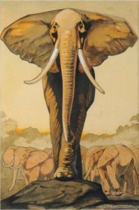 PAUL COLEMAN,Les éléphants,1937,Pierre Bergé & Associés FR 2009-05-18