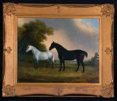 PAUL John Dean 1775-1852,TWO HORSES IN LANDSCAPE,Keys GB 2013-12-06