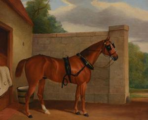 PAUL John 1700-1800,In the stable; Harnassed horse,1867,Dreweatts GB 2017-04-19