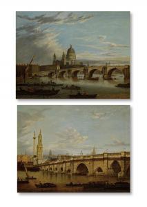 PAUL Joseph 1804-1887,View of London Bridge; View of Blackfriars Bridge,Sotheby's GB 2022-10-20