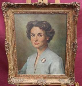 PAULIN George H. 1888-1962,Portrait of a lady,1956,Reeman Dansie GB 2014-08-06