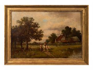 PAULMAN John,Landscape with Farmers,Hindman US 2021-10-21