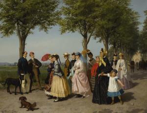 PAULSEN Fritz 1838-1898,A PROMENADE,Sotheby's GB 2017-11-21