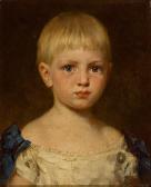 PAULSEN Fritz 1838-1898,Paar Kinderportraits: Mädchen mit roter Schleife u,Zeller DE 2012-12-06