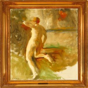 PAULSEN Julius 1860-1940,A naked woman,1932,Bruun Rasmussen DK 2008-10-20
