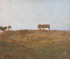 PAULSEN Julius 1860-1940,Landscape with a white farm near Tibirke,1915,Bruun Rasmussen DK 2024-04-01