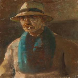 PAULSEN Julius 1860-1940,The artist's selfportrait,Bruun Rasmussen DK 2014-05-19