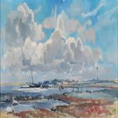PAULSEN Sophus 1883-1935,Coastal scene with ships at the shore,1931,Bruun Rasmussen DK 2016-02-29