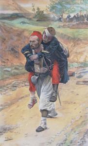 paulson Richard 1800-1800,Turkish Soldier Carrying Comrad,Hindman US 2008-09-07