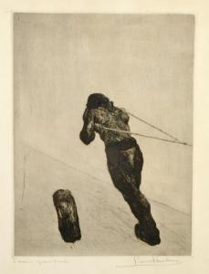 PAULUS Pierre 1881-1959,Le Haleur,Galerie Moderne BE 2010-03-23