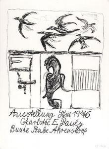 PAULY Charlotte Elfriede 1886-1981,Plakat zur Ausstellung in der Bunten Stube Ahren,1976,Ahrenshoop 2010-08-07