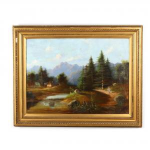 PAULY Erich Bogdanffy 1869-1918,Alpine Landscape with Figure,Leland Little US 2021-10-21