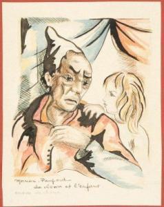 PAUPARD Marion 1900-1900,Le clown et l'enfant,Osenat FR 2010-11-13