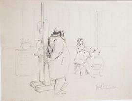 PAVIL Julien 1897-1952,Dans l'atelier de peintre,1922,Boisgirard - Antonini FR 2021-09-29