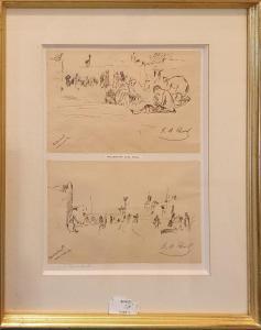 PAVIL Lina 1937-1900,Deux portes à Marrakech (ensemble de deux dessins),Rossini FR 2022-02-28