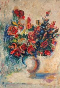 PAVLIK Vaclav 1901-1966,Bouquet of roses,Vltav CZ 2021-06-17