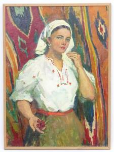 Pavliouk Galina Georgievna 1955,Self-portrait,Dickins GB 2018-02-02