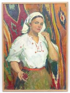 Pavliouk Galina Georgievna 1955,Self-portrait,Dickins GB 2017-12-08