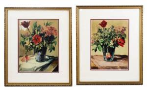 PAVLOSKY Vladimir 1884-1944,pair of floral still life,Kaminski & Co. US 2023-05-20