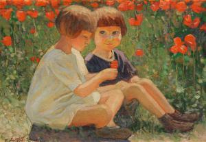 Pavlovich Maltzeff Gregory 1881-1953,In the poppy field,1927,Bonhams GB 2019-06-05