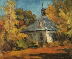 PAVLOVICH ZOTOV vladimir 1906-1987,Autumn Dacha,1946,Whyte's IE 2009-12-07