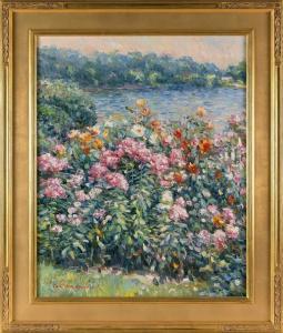 PAWLOWSKI Jan 1949,Flower garden by the sea,Eldred's US 2024-08-14