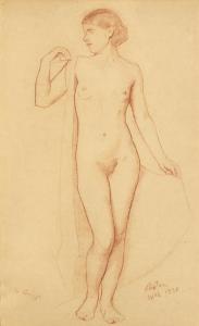 PAXTON WILLIAM M C GREGOR 1869-1941,Nude Model,1930,Hindman US 2019-05-23